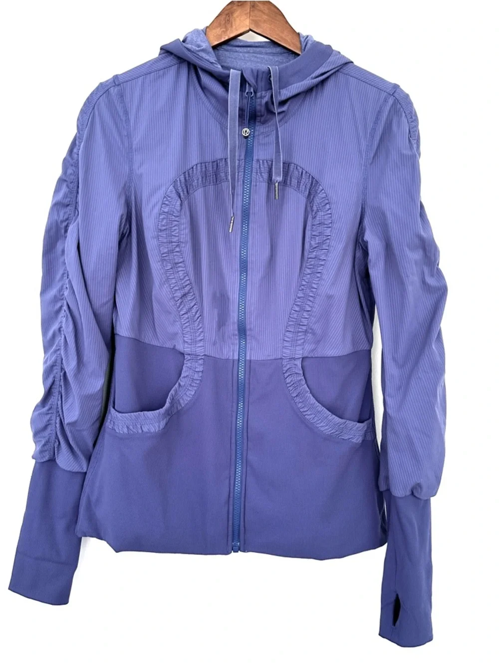 lululemon athletica Royal Blue Full-Zip Hooded Jacket, Reversible - Picture 1 of 15